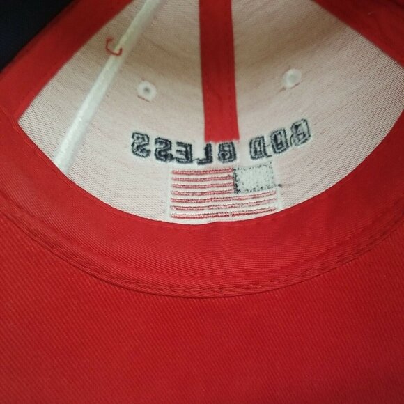 ✅God Bless America Mens Baseball Cap Patriotic US Flag Hat Embroidered Stitching - Picture 8 of 9